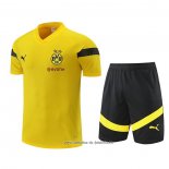 Fato de Treino Dortmund 2022-2023 Manga Curta Amarelo - Calcas Curta